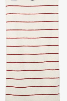 Carl Ross Serviette de Sauna 17300 Blanc Cassé/Rouge Profond 70x200