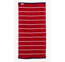 Carl Ross Serviette de Sauna 17300 Rouge Profond/Blanc Cassé 70x200