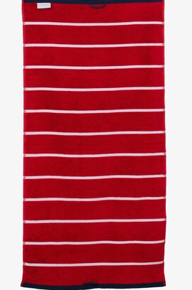 Carl Ross Serviette de Sauna 17300 Rouge Profond/Blanc Cassé 70x200