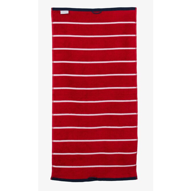 Carl Ross Serviette de Sauna 17300 Rouge Profond/Blanc Cassé 70x200