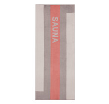 Cawö Saunahanddoek strepen  80x200 koraal