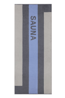 Cawö Serviette de sauna rayures 80x200 bleu