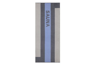 Cawö Saunahanddoek strepen  80x200 blauw