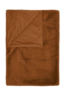 Essenza plaid Furry 150x200 leather-brown