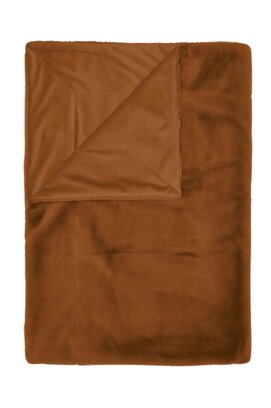 Plaid Essenza Furry 150x200 cuir-brun