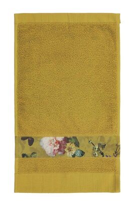 Essenza Fleur gastendoek Yellow 30x50