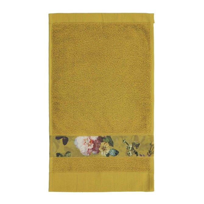 Essenza Fleur gastendoek Yellow 30x50