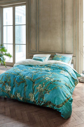 Beddinghouse x Van Gogh housse de couette Amandier en fleurs bleu 200x200/220