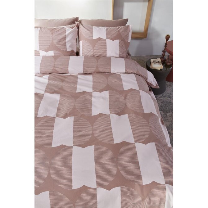 VTwonen housse de couette Check Mate Terra 140x200/220