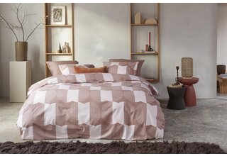 VTwonen housse de couette Check Mate Terra 200x200/220