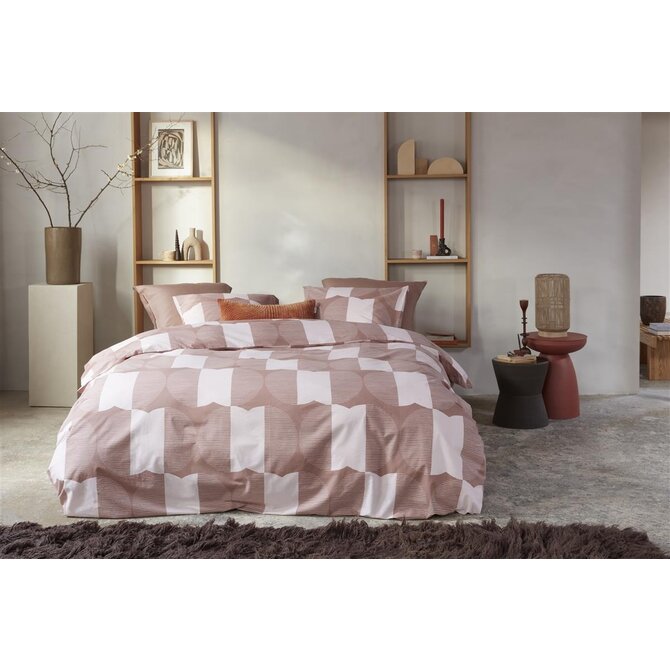 VTwonen housse de couette Check Mate Terra 200x200/220