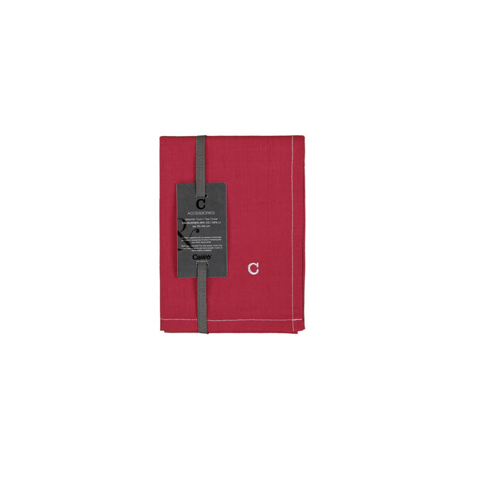Torchon Cawö Solid 50x70 bordeaux