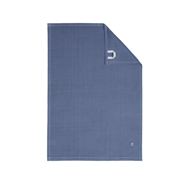 Cawö torchon Solid 50x70 bleu nuit