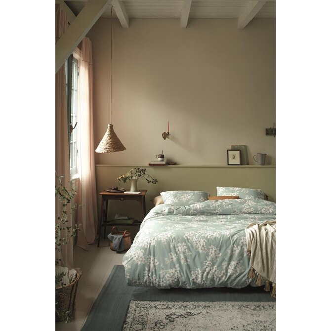 Ariadne at Home Dekbedovertrek Blooming Flowers Blauw Groen 200x200/220 Ariadne at Home Dekbedovertrek Blooming Flowers Blauw Groen 200x200/220