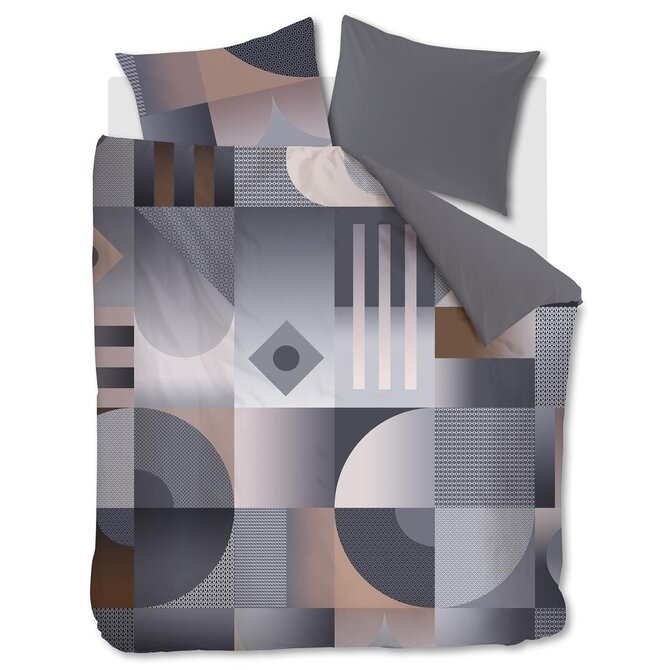 Beddinghouse Dutch Design Dekbedovertrek Robbinson Grijs 200x200/220 Beddinghouse Dutch Design Dekbedovertrek Robbinson Grijs 200x200/220