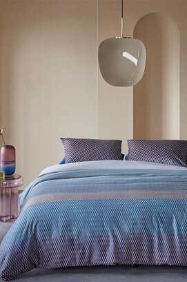 Kardol by Beddinghouse Housse de couette Sashiko Bleu Gris 140x200/220