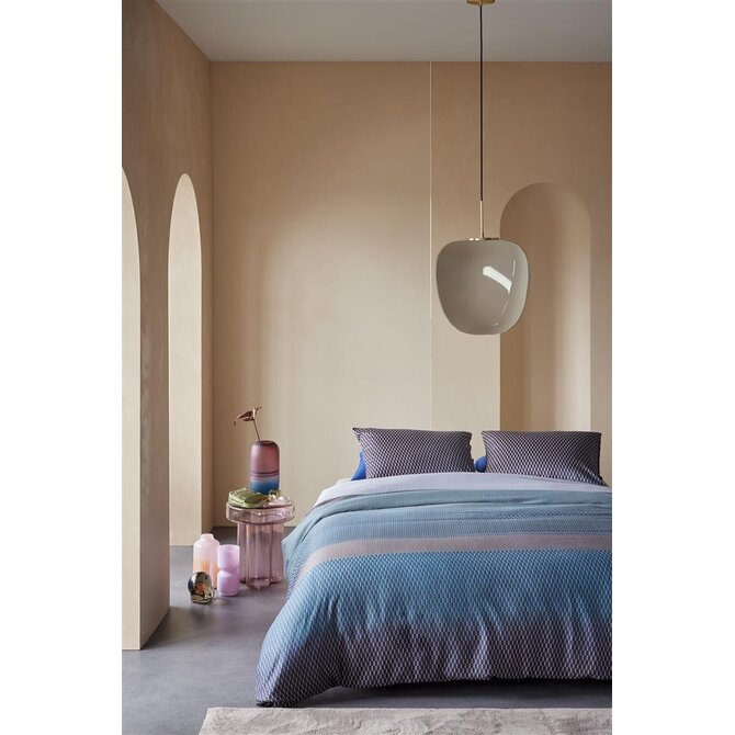 Kardol par Beddinghouse Housse de couette Sashiko Bleu Gris 140x200/220