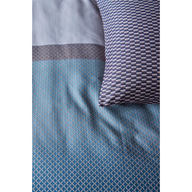 Kardol par Beddinghouse Housse de couette Sashiko Bleu Gris 140x200/220
