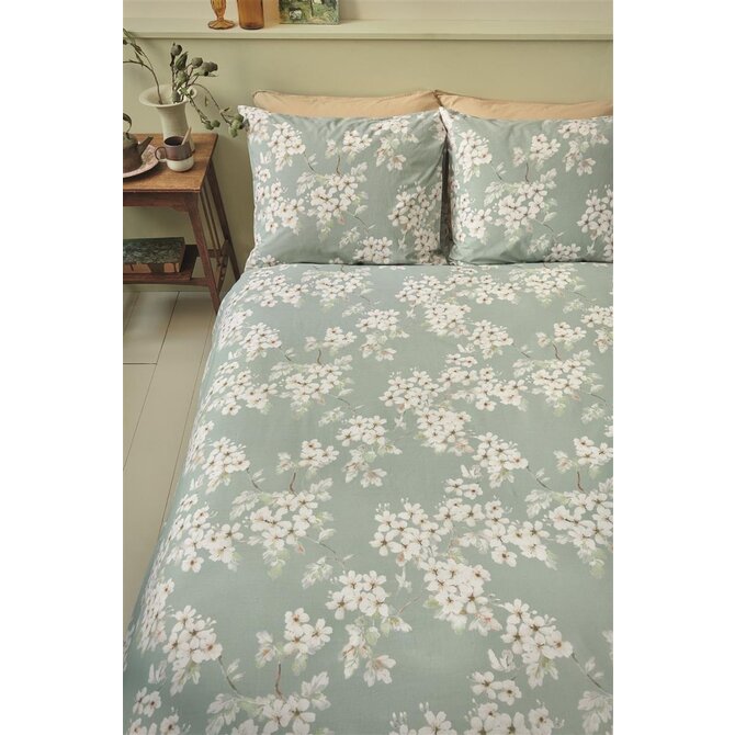 Ariadne at Home Dekbedovertrek Blooming Flowers Blauw Groen 240x200/220