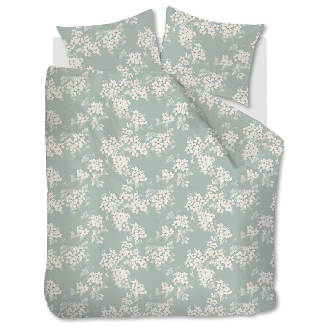 Ariadne at Home Dekbedovertrek Blooming Flowers Blauw Groen 240x200/220