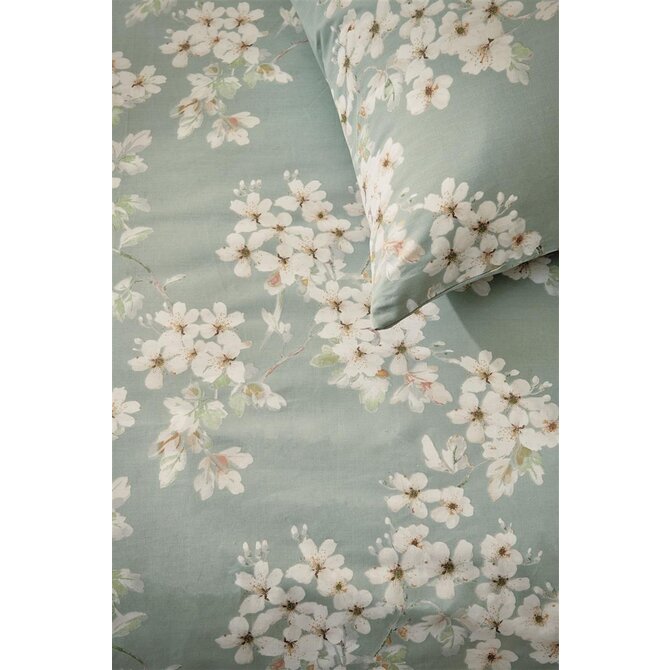 Ariadne at Home Dekbedovertrek Blooming Flowers Blauw Groen 240x200/220