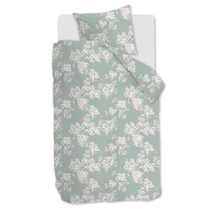 Ariadne at Home Housse de Couette Blooming Flowers Bleu Vert 240x200/220
