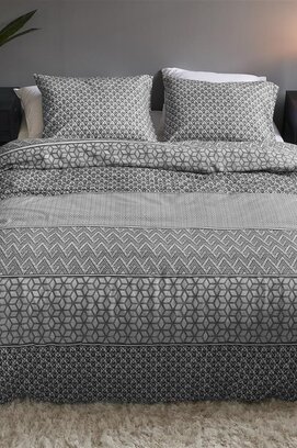 Riviera Maison Dekbedovertrek  Marley Grijs 260x200/220