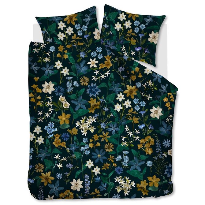 Beddinghouse Housse de Couette Eve Bleu Vert 200x200/220