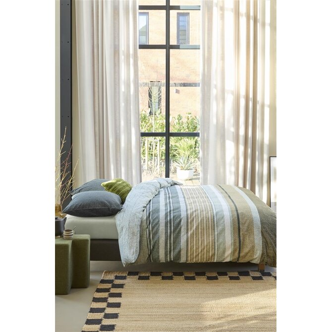 Beddinghouse Dekbedovertrek Lex Grey Green 200x200/220