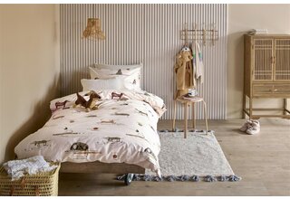 Beddinghouse x Hanneke de Jager Kinderdekbedovertrek Hot Dogs Roze 120x150