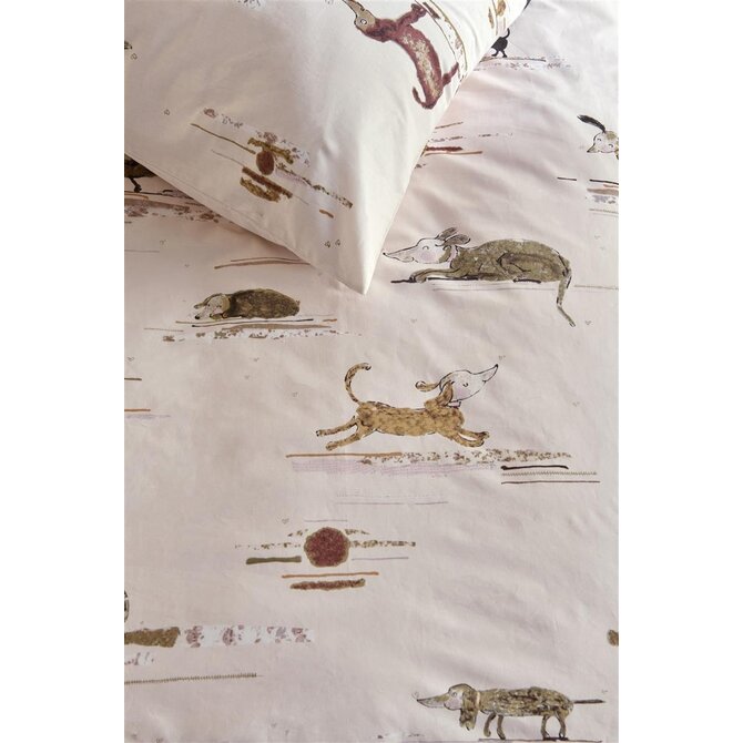 Beddinghouse x Hanneke de Jager Kinderdekbedovertrek Hot Dogs Roze 120x150