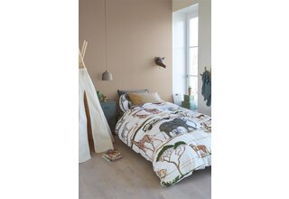Beddinghouse x Hanneke de Jager Kinderdekbedovertrek Jeep Safari Naturel 140x200
