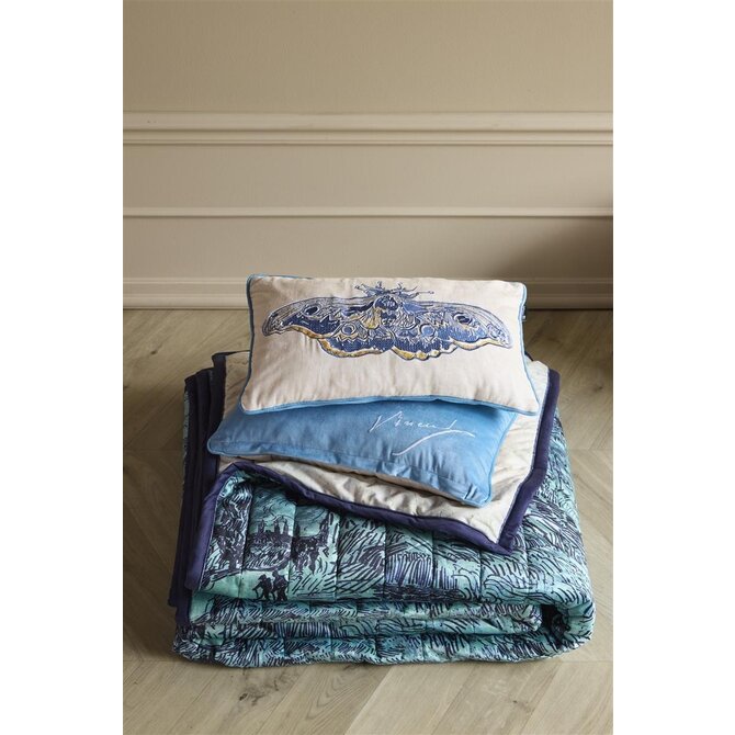 Beddinghouse x Van Gogh Museum Paon de Bonne Nuit Sierkussen Blauw 30x50 cm