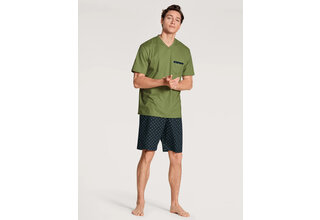 Calida Pyjama court pour homme 43482 Olive Oil XL