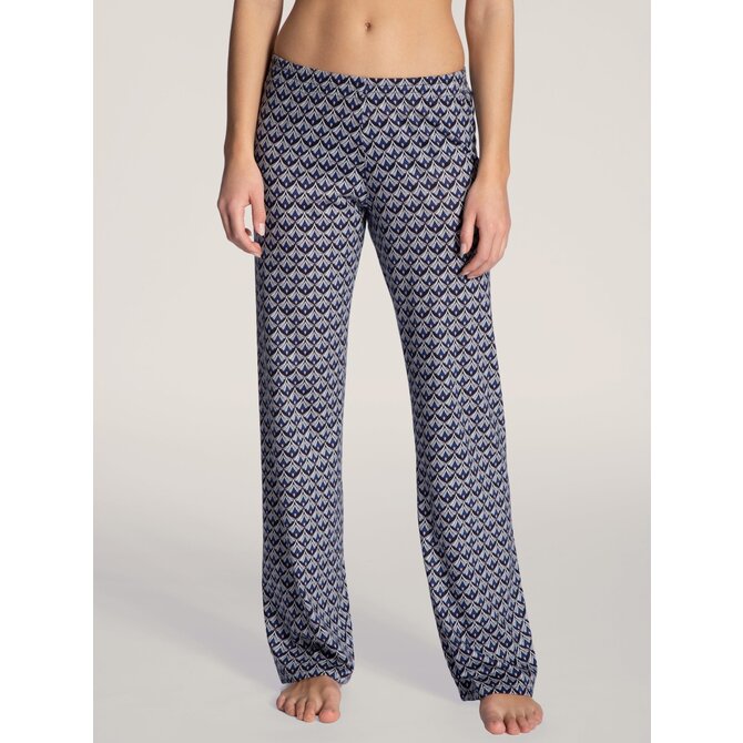 Calida Pantalon de pyjama long pour femme 29752 Bleu Foncé (36/38) XS