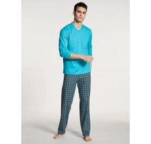 Pyjama homme Calida long 40667 Button Blue XL