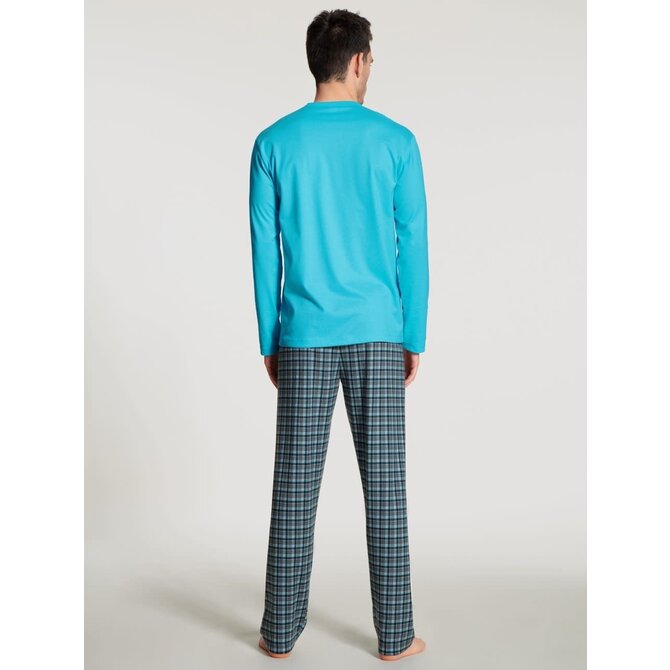 Pyjama homme Calida long 40667 Button Blue XL