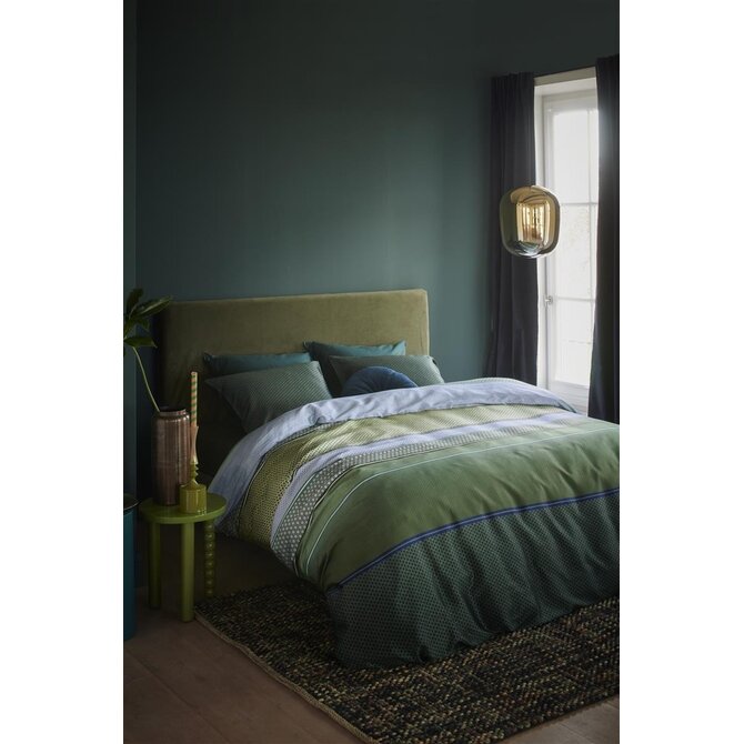 Beddinghouse Housse de couette Romeo Bleu Vert 200x200/220