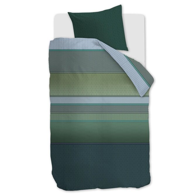 Beddinghouse Housse de couette Romeo Bleu Vert 200x200/220