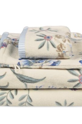 Pip Studio Secret Garden handdoek WitBlauw 55x100 cm