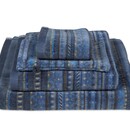 Pip Studio Pip Studio Serviette de douche à motif géométrique Bleu foncé 70x140 cm