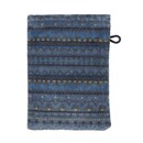 Pip Studio Gant de toilette à motif géométrique Pip Studio Bleu foncé 16x22 cm