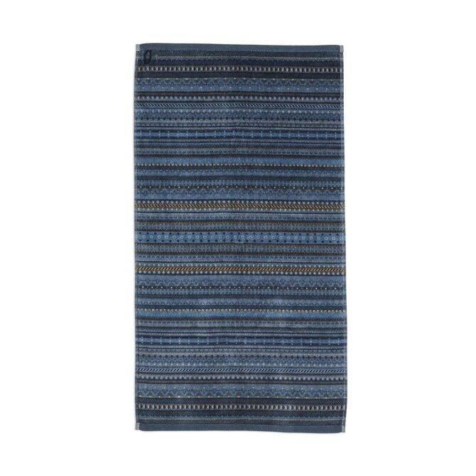 Pip Studio Geometric Print handdoek Donkerblauw 55x100 cm