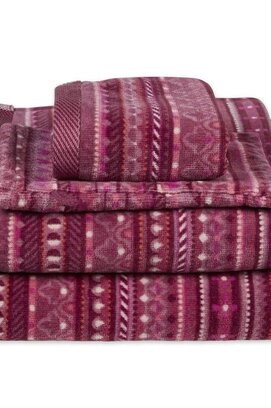 Pip Studio Serviette de douche à motif géométrique Rose foncé 70x140 cm