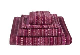 Serviette à imprimé géométrique Pip Studio Rose foncé 55x100 cm