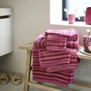 Pip Studio Serviette Pip Studio à motif géométrique Rose foncé 55x100 cm