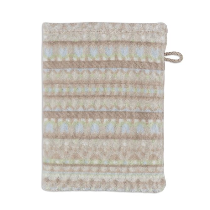Pip Studio Gant de toilette à motif géométrique Sable 16x22 cm