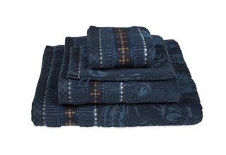 Pip Studio Jasmin Jacquard washandje Donkerblauw 16x22 cm