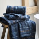 Pip Studio Pip Studio Jasmin Jacquard washandje Donkerblauw 16x22 cm