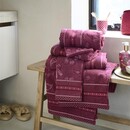 Pip Studio Pip Studio Jasmin Jacquard serviette de douche Rose foncé 70x140 cm
